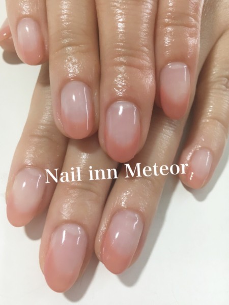 さりげないネイル でも可愛く ふんわりピンクベージュフレンチ Nail Inn Meteor 大府市のネイルサロン